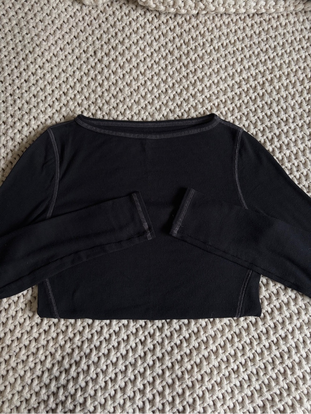 Abercrombie & Fitch Ribbed Boat Neck Tee